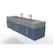 Castello Usa Nile 72" Wall Mounted  Blue Vanity With Gray Top And Chrome Handles CB-MC-72BLU-CHR-2053-GR - alternate 8